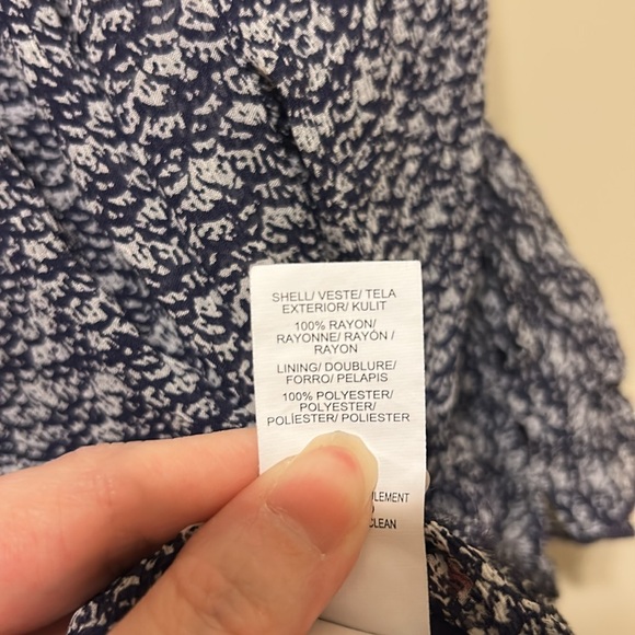 Lucky Brand Black and White Ruffled 3/4 Sleeve Blouse - Picture 4 of 5